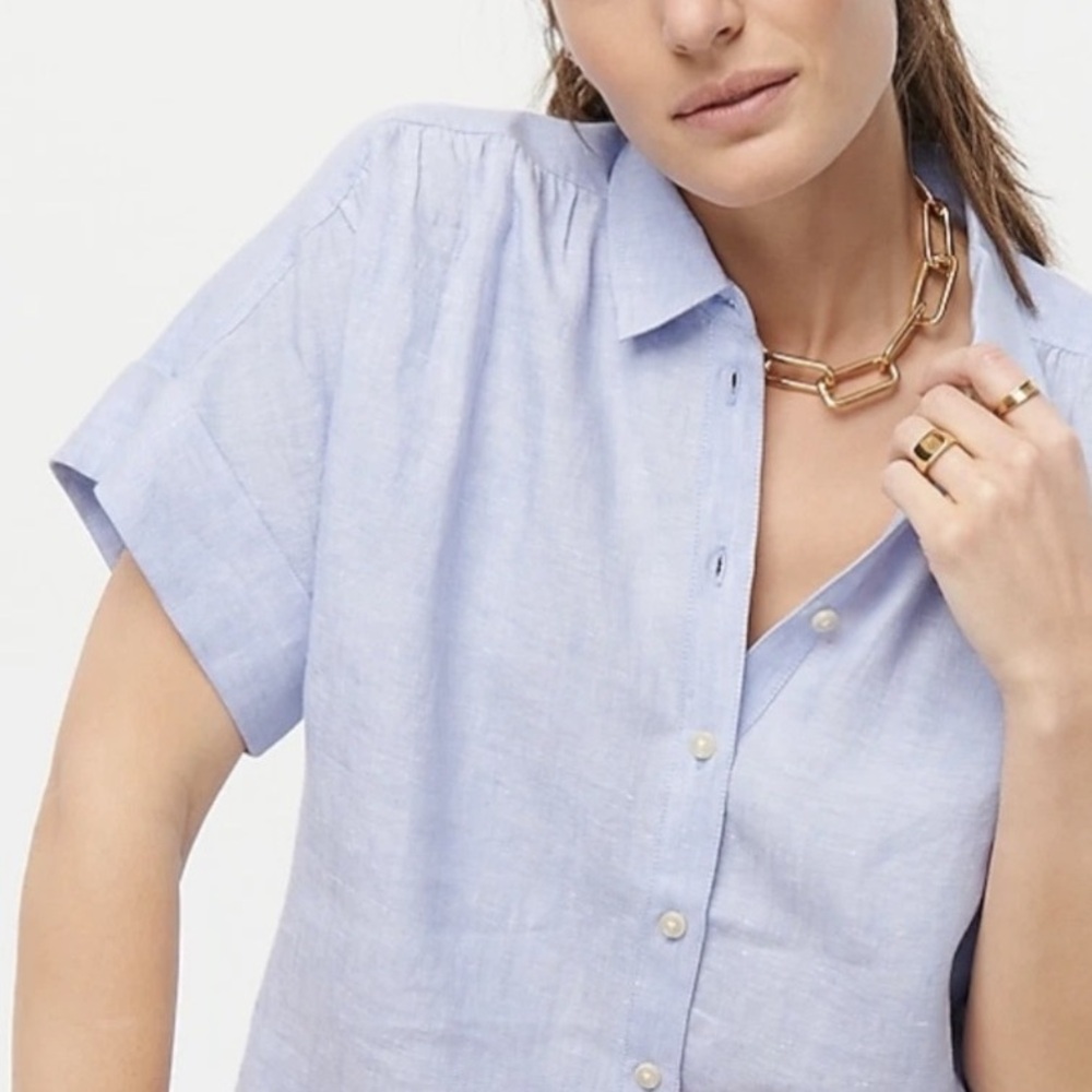 ☀️ New! J. CREW Baird McNutt 100% Irish Linen Button-Up Top